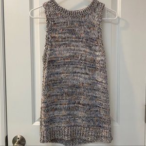 Loft multi color sweater tank, size small